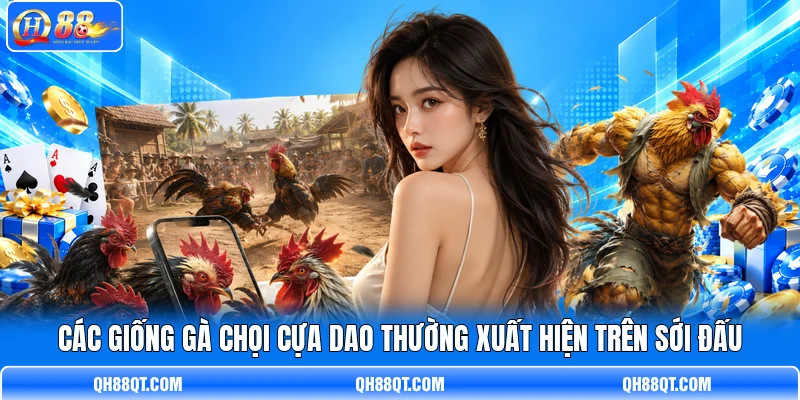Các giống gà chọi cựa dao thường xuất hiện trên sới đấu Các giống gà chọi cựa dao thường xuất hiện trên sới đấu