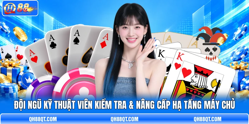 Đội ngũ kỹ thuật viên kiểm tra & nâng cấp hạ tầng máy chủ