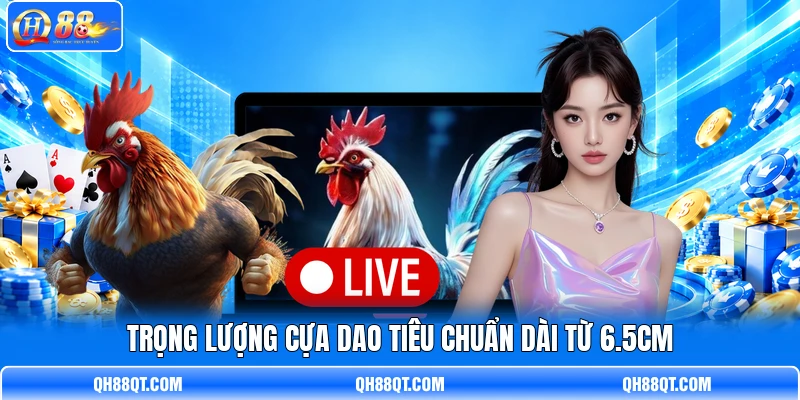 Trọng lượng cựa dao tiêu chuẩn dài từ 6.5cm Trọng lượng cựa dao tiêu chuẩn dài từ 6.5cm